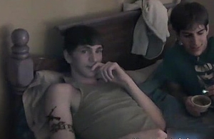 Candidly legal age teenager in a gay Trine gay porn