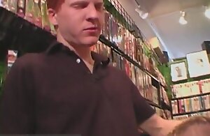 Blissful twinks Blu and Tre walk into the porn section be required of a movie store.